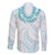 Aloha Lei Onaona Family Matching Off The Shoulder Long Sleeve Dress and Hawaiian Shirt Teal Hawaiian Tribal Pattern