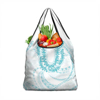 Aloha Lei Onaona Grocery Bag Teal Hawaiian Tribal Pattern LT9 1-pack One Size Teal - Polynesian Pride