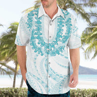 Aloha Lei Onaona Hawaiian Shirt Teal Hawaiian Tribal Pattern LT9 - Polynesian Pride