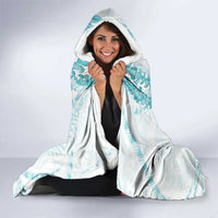 Aloha Lei Onaona Hooded Blanket Teal Hawaiian Tribal Pattern LT9 - Polynesian Pride