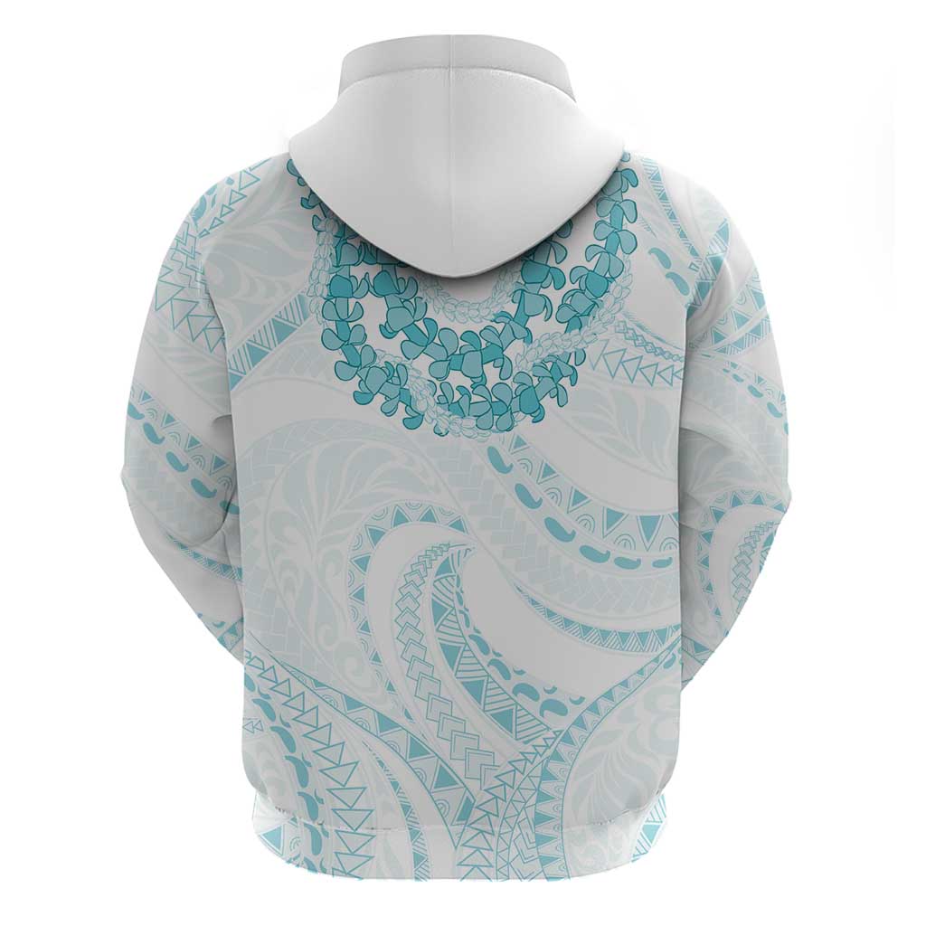 Aloha Lei Onaona Hoodie Teal Hawaiian Tribal Pattern