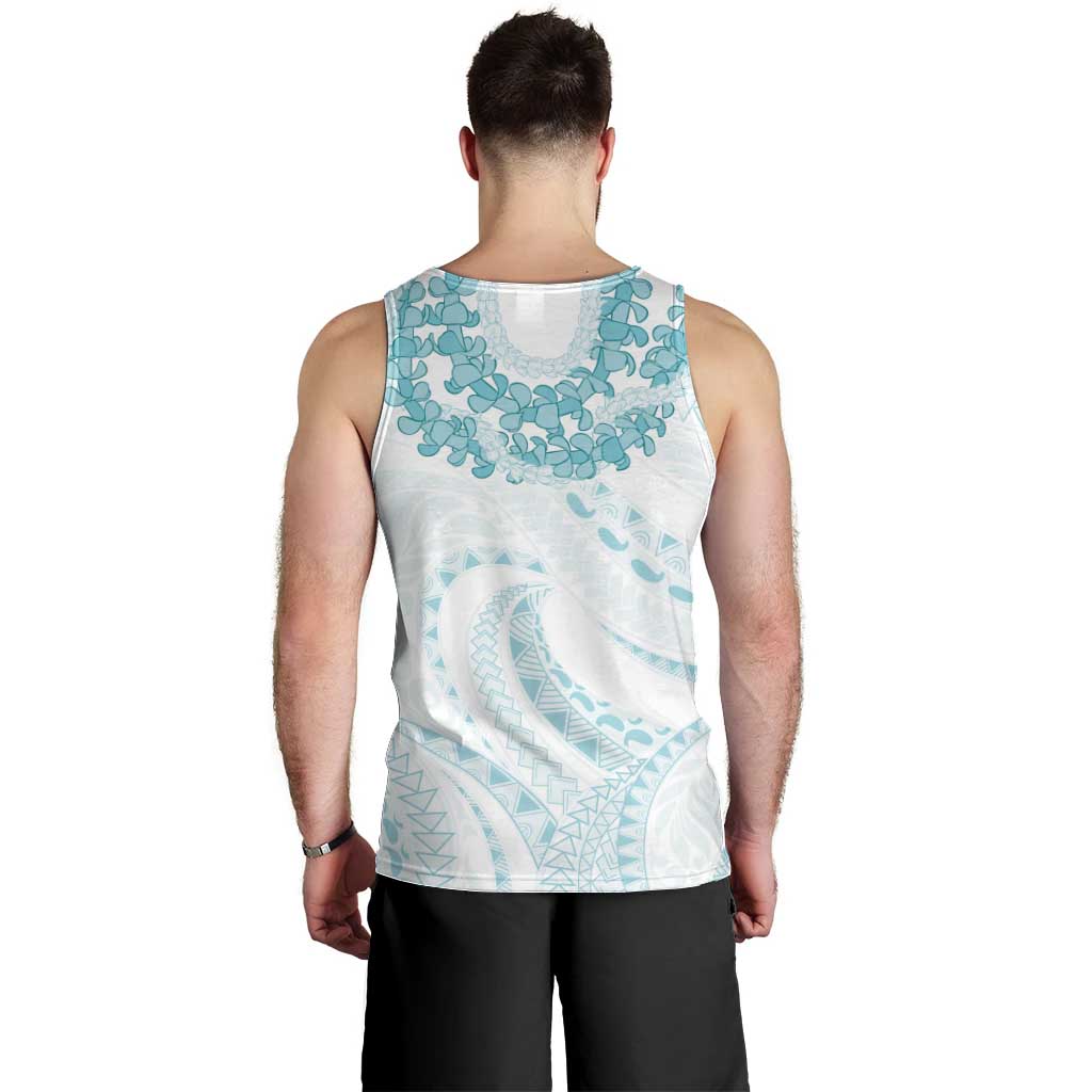 Aloha Lei Onaona Men Tank Top Teal Hawaiian Tribal Pattern LT9 - Polynesian Pride