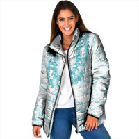 Aloha Lei Onaona Padded Jacket Teal Hawaiian Tribal Pattern LT9 Women Teal - Polynesian Pride