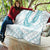 Aloha Lei Onaona Quilt Teal Hawaiian Tribal Pattern