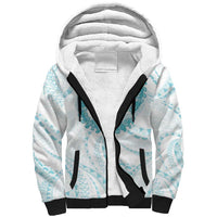 Aloha Lei Onaona Sherpa Hoodie Teal Hawaiian Tribal Pattern LT9 Unisex Teal - Polynesian Pride