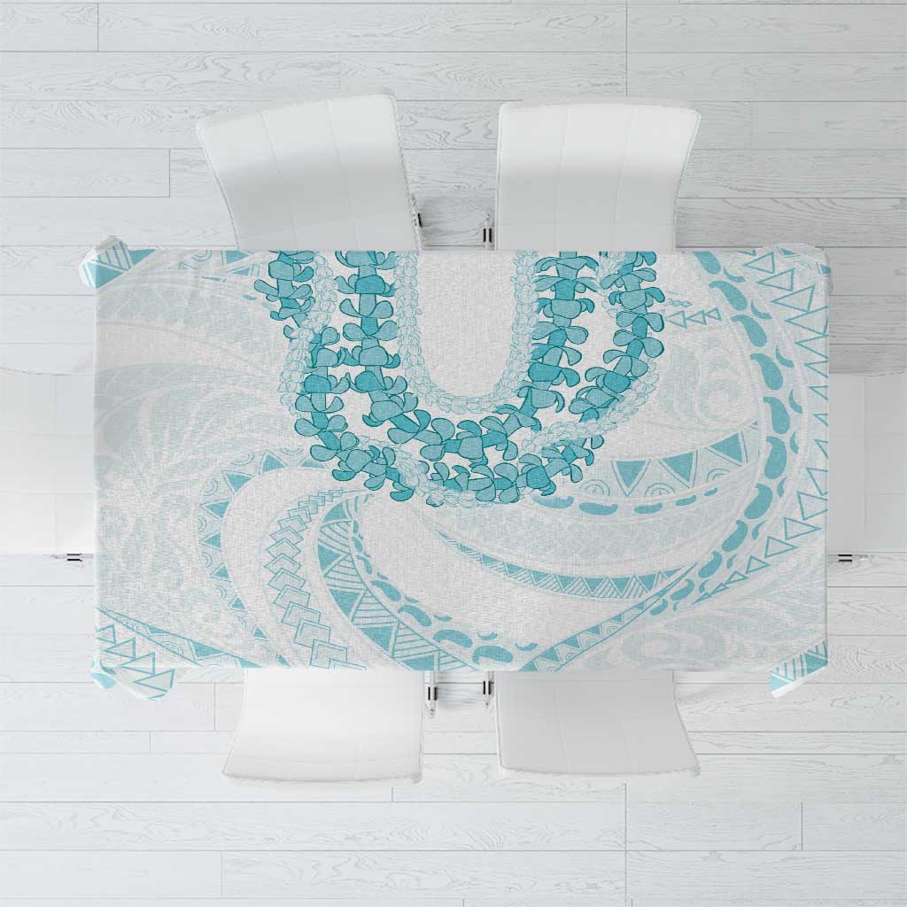 Aloha Lei Onaona Tablecloth Teal Hawaiian Tribal Pattern LT9 Teal - Polynesian Pride