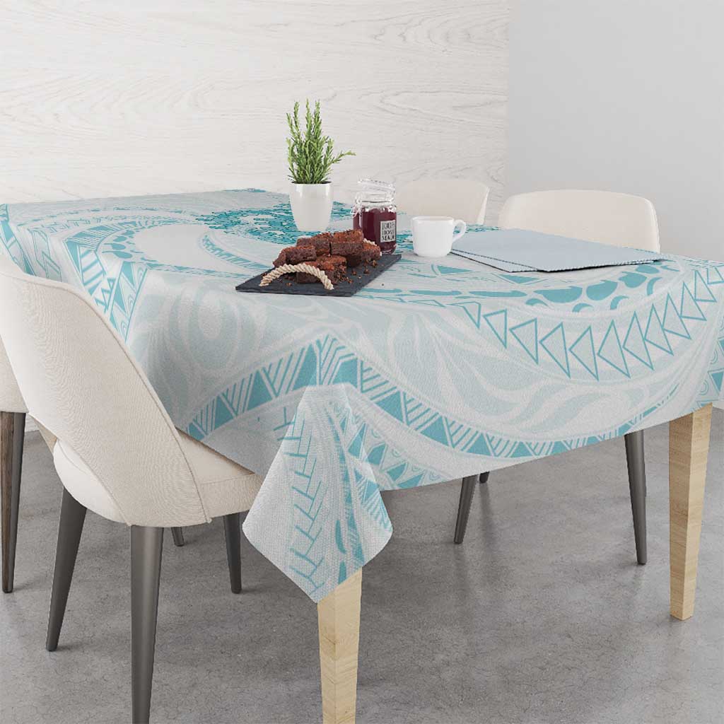 Aloha Lei Onaona Tablecloth Teal Hawaiian Tribal Pattern LT9 - Polynesian Pride