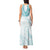 Aloha Lei Onaona Tank Maxi Dress Teal Hawaiian Tribal Pattern