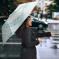 Aloha Lei Onaona Umbrella Teal Hawaiian Tribal Pattern LT9 - Polynesian Pride