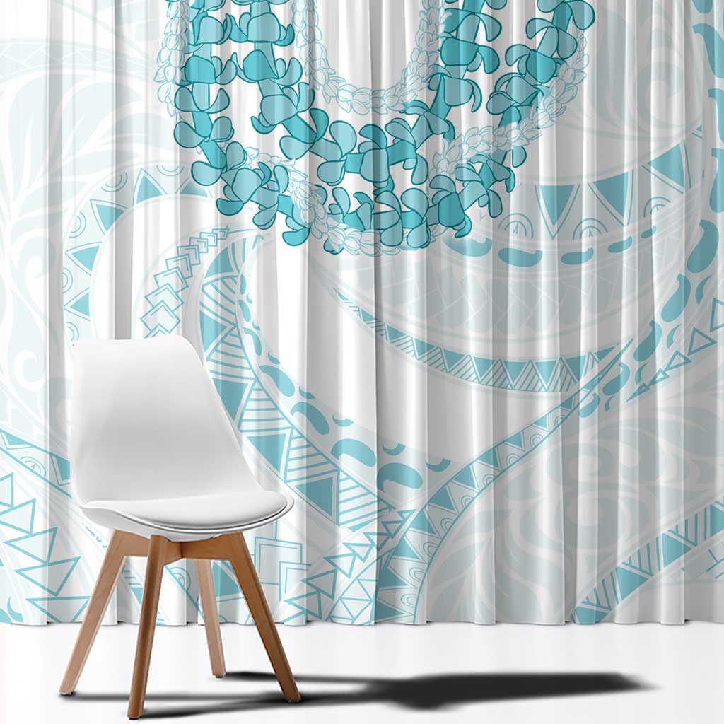 Aloha Lei Onaona Window Curtain Teal Hawaiian Tribal Pattern LT9 - Polynesian Pride