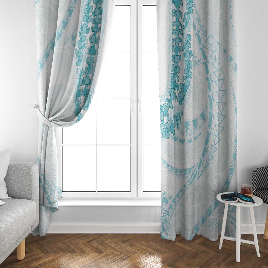 Aloha Lei Onaona Window Curtain Teal Hawaiian Tribal Pattern LT9 - Polynesian Pride