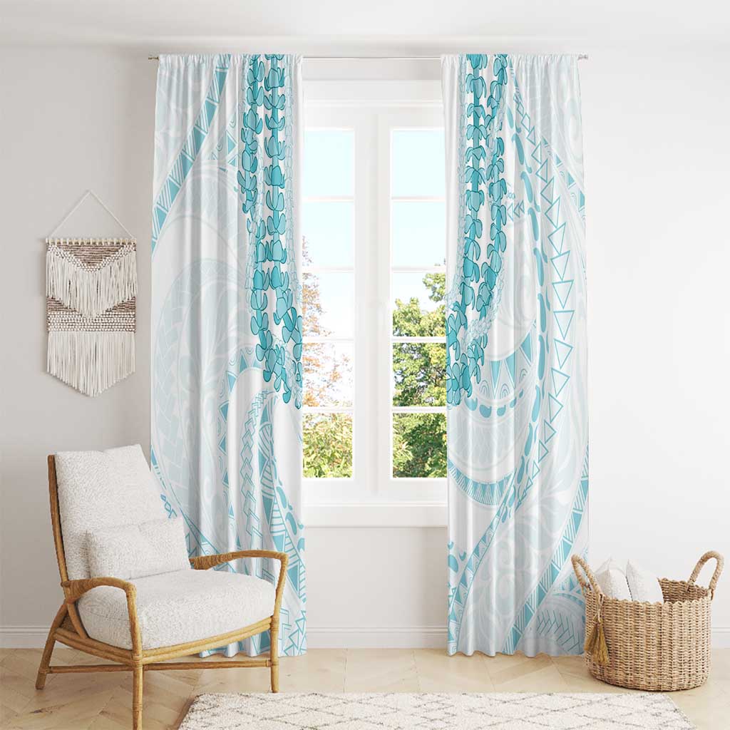 Aloha Lei Onaona Window Curtain Teal Hawaiian Tribal Pattern LT9 - Polynesian Pride
