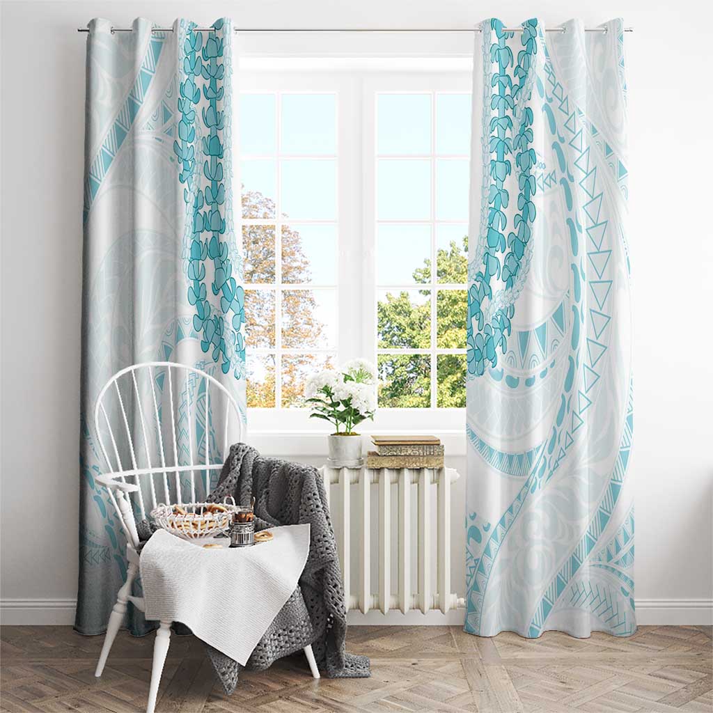 Aloha Lei Onaona Window Curtain Teal Hawaiian Tribal Pattern LT9 - Polynesian Pride