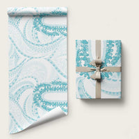 Aloha Lei Onaona Wrapping Paper Teal Hawaiian Tribal Pattern - Polynesian Pride