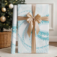 Aloha Lei Onaona Wrapping Paper Teal Hawaiian Tribal Pattern - Polynesian Pride