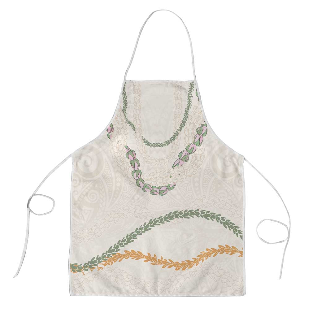 Aloha Lei Mikioi Apron Beige Polynesian Tribal Tatau Pattern LT9 Beige - Polynesian Pride