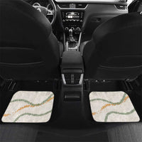 Aloha Lei Mikioi Car Mats Beige Polynesian Tribal Tatau Pattern LT9 Set 2pcs - Back Beige - Polynesian Pride