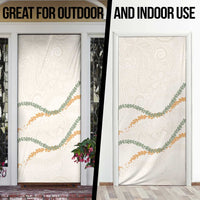 Aloha Lei Mikioi Door Cover Beige Polynesian Tribal Tatau Pattern LT9 - Polynesian Pride