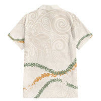 Aloha Lei Mikioi Family Matching Mermaid Dress and Hawaiian Shirt Beige Polynesian Tribal Tatau Pattern
