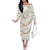 Aloha Lei Mikioi Family Matching Off The Shoulder Long Sleeve Dress and Hawaiian Shirt Beige Polynesian Tribal Tatau Pattern