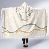 Aloha Lei Mikioi Hooded Blanket Beige Polynesian Tribal Tatau Pattern LT9 One Size Beige - Polynesian Pride