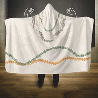 Aloha Lei Mikioi Hooded Blanket Beige Polynesian Tribal Tatau Pattern LT9 - Polynesian Pride