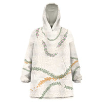 Aloha Lei Mikioi Wearable Blanket Hoodie Beige Polynesian Tribal Tatau Pattern LT9 One Size Beige - Polynesian Pride