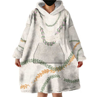 Aloha Lei Mikioi Wearable Blanket Hoodie Beige Polynesian Tribal Tatau Pattern LT9 - Polynesian Pride