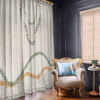 Aloha Lei Mikioi Window Curtain Beige Polynesian Tribal Tatau Pattern LT9 - Polynesian Pride
