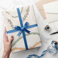 Aloha Lei Mikioi Wrapping Paper Beige Polynesian Tribal Tatau Pattern LT9 - Polynesian Pride