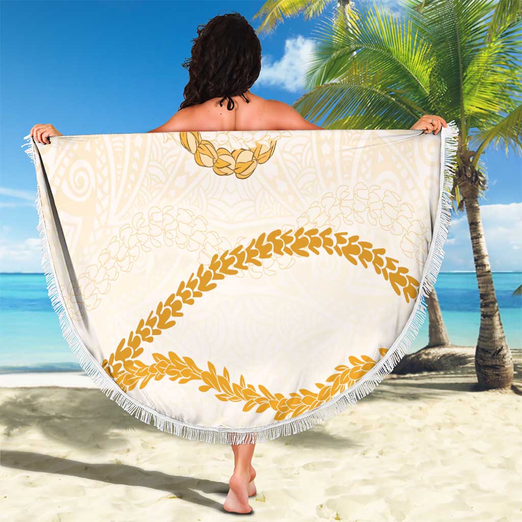 Aloha Lei Mikioi Beach Blanket Gold Polynesian Tribal Tatau Pattern LT9 - Polynesian Pride