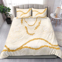 Aloha Lei Mikioi Bedding Set Gold Polynesian Tribal Tatau Pattern