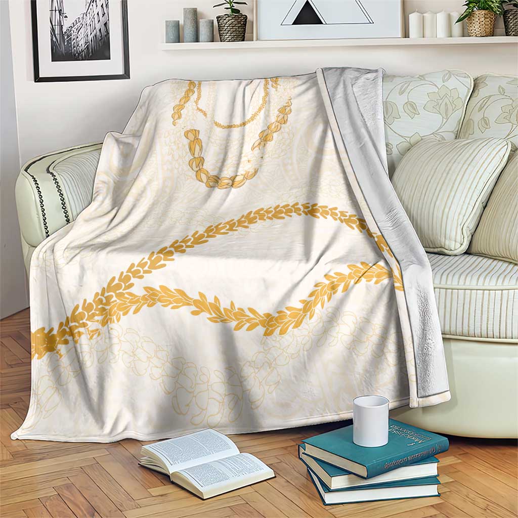 Aloha Lei Mikioi Blanket Gold Polynesian Tribal Tatau Pattern LT9 Gold - Polynesian Pride