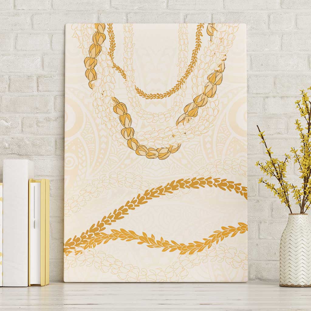 Aloha Lei Mikioi Canvas Wall Art Gold Polynesian Tribal Tatau Pattern LT9 Without Frame Gold - Polynesian Pride