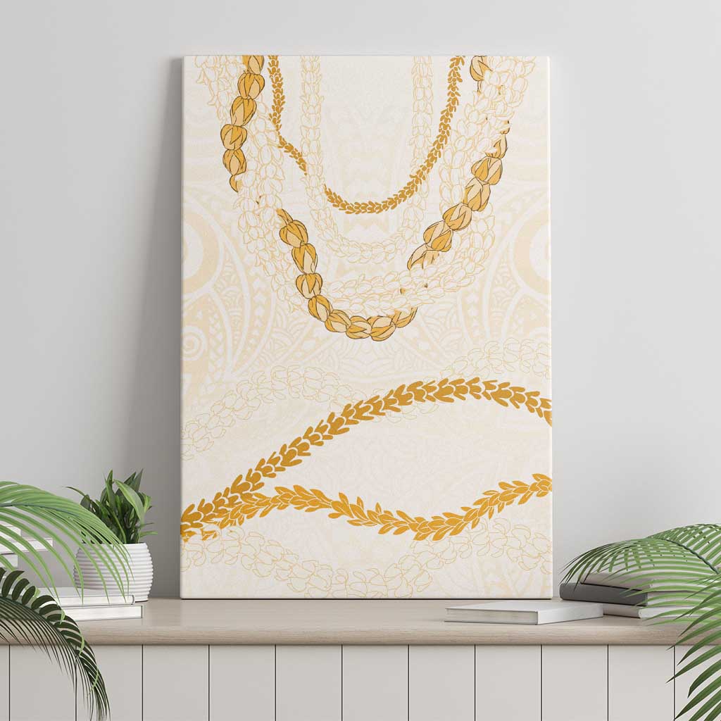 Aloha Lei Mikioi Canvas Wall Art Gold Polynesian Tribal Tatau Pattern LT9 - Polynesian Pride