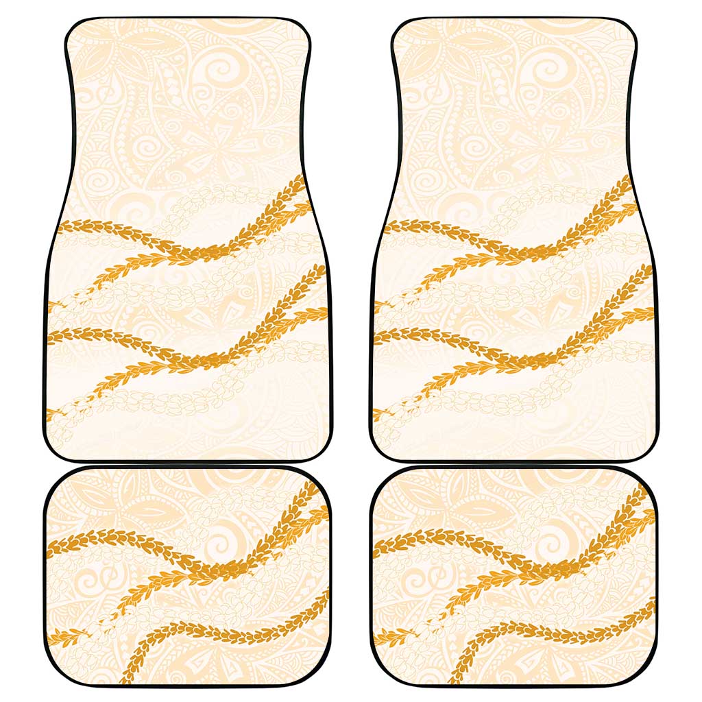 Aloha Lei Mikioi Car Mats Gold Polynesian Tribal Tatau Pattern LT9 - Polynesian Pride