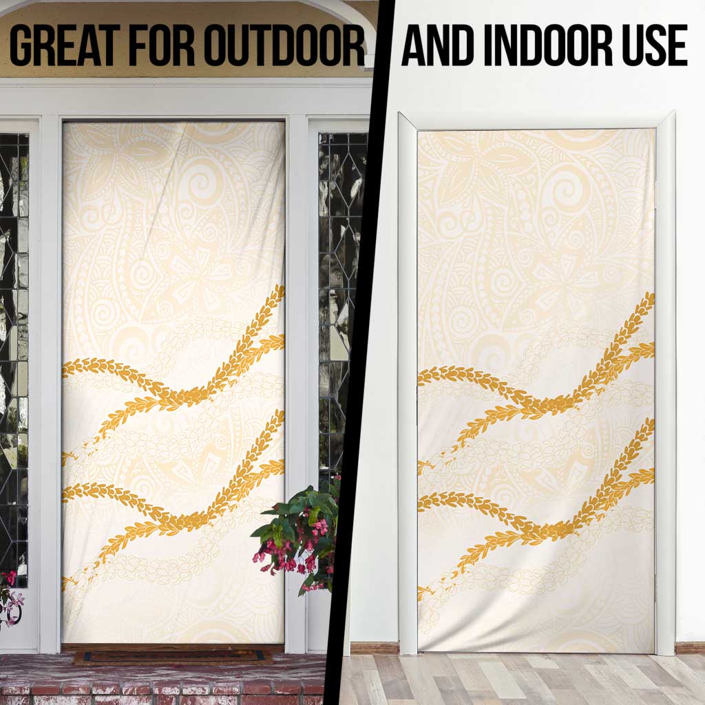 Aloha Lei Mikioi Door Cover Gold Polynesian Tribal Tatau Pattern LT9 - Polynesian Pride