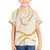 Aloha Lei Mikioi Family Matching Off The Shoulder Long Sleeve Dress and Hawaiian Shirt Gold Polynesian Tribal Tatau Pattern