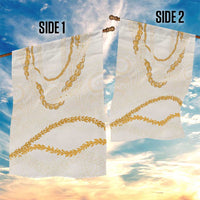 Aloha Lei Mikioi Garden Flag Gold Polynesian Tribal Tatau Pattern