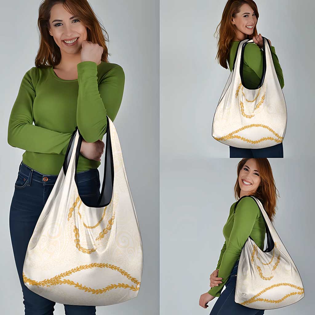 Aloha Lei Mikioi Grocery Bag Gold Polynesian Tribal Tatau Pattern LT9 - Polynesian Pride