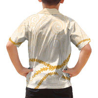 Aloha Lei Mikioi Hawaiian Shirt Gold Polynesian Tribal Tatau Pattern