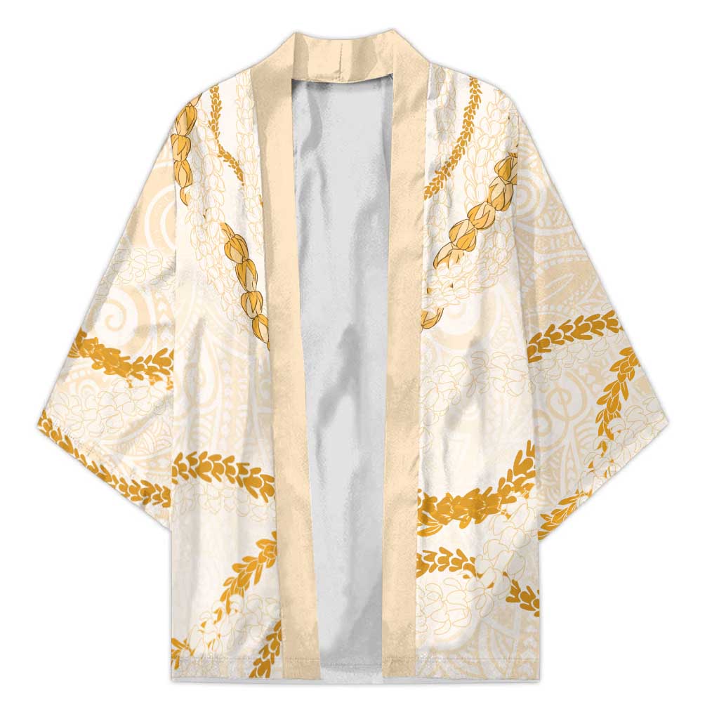 Aloha Lei Mikioi Kimono Gold Polynesian Tribal Tatau Pattern LT9 Unisex Gold - Polynesian Pride