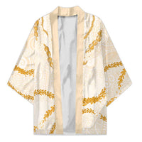 Aloha Lei Mikioi Kimono Gold Polynesian Tribal Tatau Pattern LT9 Unisex Gold - Polynesian Pride