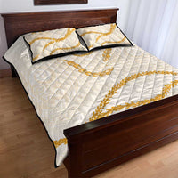 Aloha Lei Mikioi Quilt Bed Set Gold Polynesian Tribal Tatau Pattern LT9 - Polynesian Pride