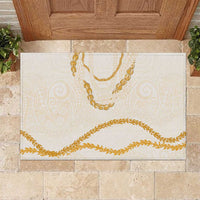 Aloha Lei Mikioi Rubber Doormat Gold Polynesian Tribal Tatau Pattern LT9 Gold - Polynesian Pride