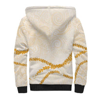 Aloha Lei Mikioi Sherpa Hoodie Gold Polynesian Tribal Tatau Pattern LT9 - Polynesian Pride