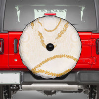 Aloha Lei Mikioi Spare Tire Cover Gold Polynesian Tribal Tatau Pattern