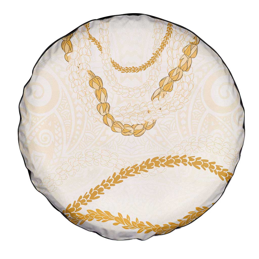 Aloha Lei Mikioi Spare Tire Cover Gold Polynesian Tribal Tatau Pattern