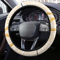 Aloha Lei Mikioi Steering Wheel Cover Gold Polynesian Tribal Tatau Pattern LT9 - Polynesian Pride