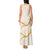 Aloha Lei Mikioi Tank Maxi Dress Gold Polynesian Tribal Tatau Pattern